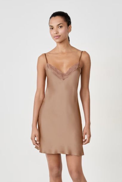 100% šilko naktiniai marškiniai MILKY (ETAM)