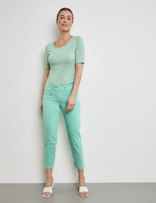 Moteriški džinsai Šviesiai žalia dydis_38